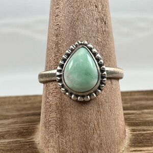 Solid 925 Sterling Silver Paloma Turquoise Gemstone Ring Size 10